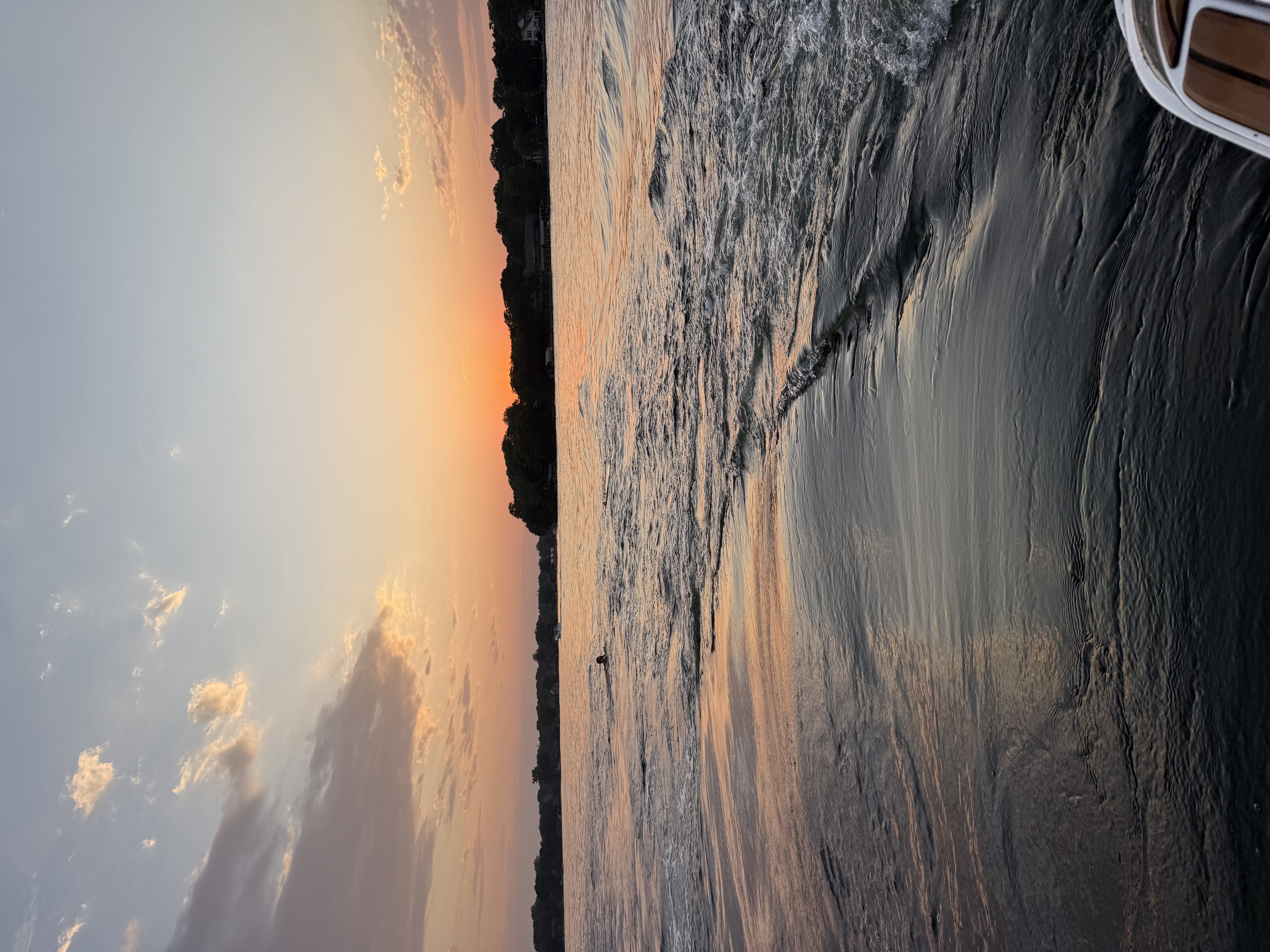 Sunset on Lake Minnetonka from the water